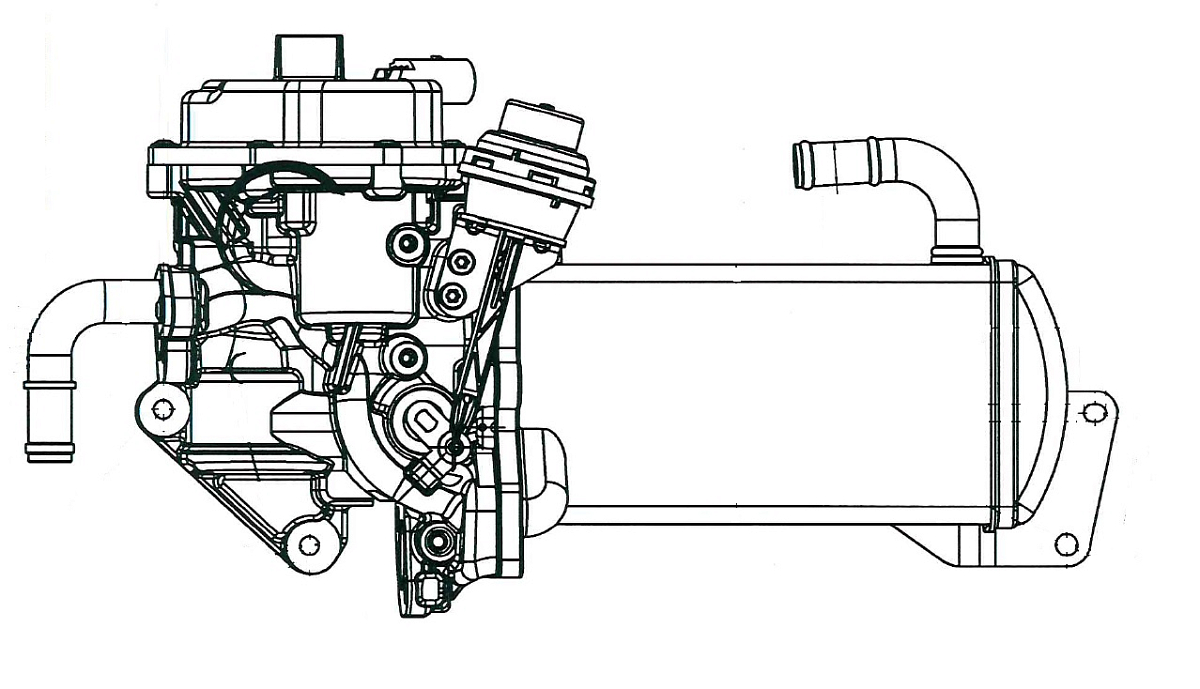 Клапан EGR с теплообменником для автомобилей VW Transporter (03-) 2.0TDi