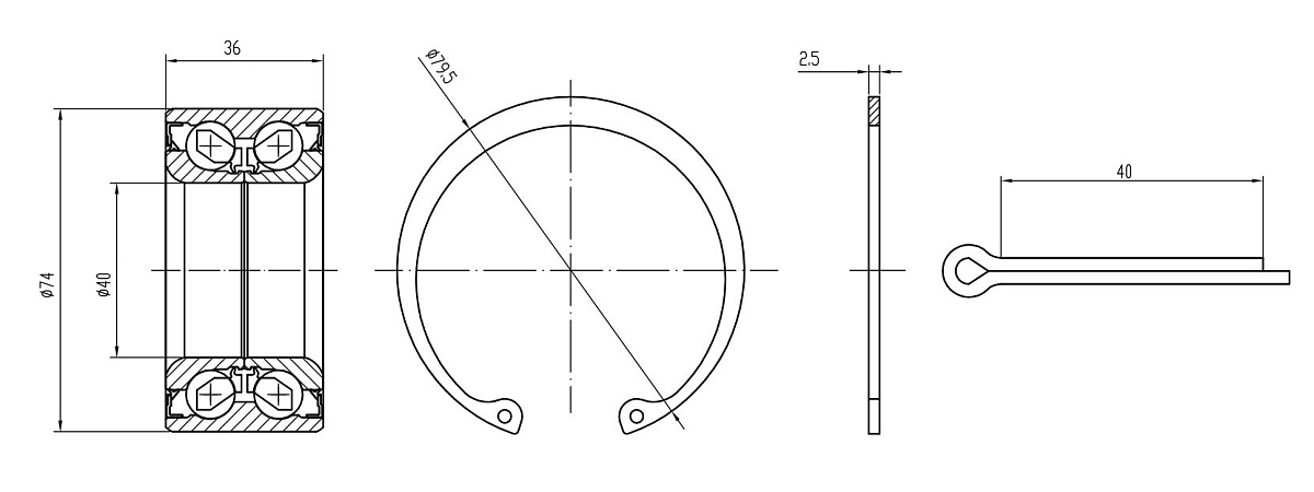 Ремкомплект ступицы передней для автомобиля Nissan Almera N16 (00-)
