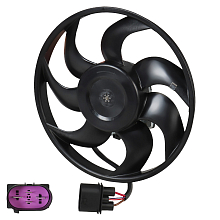 Электровентилятор кондиционера для автомобилей VW Touareg (02-)/Audi Q7 (05-) (без кожуха) (300мм, левый)