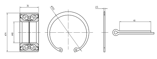 Ремкомплект ступицы передней для автомобиля Nissan Almera N16 (00-)