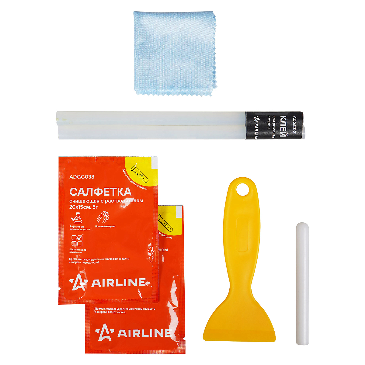 Инструменты для ремонта вмятин 17пр.(термопистолет+клей,вытяг.мост,съёмники,молоток,салфетки)