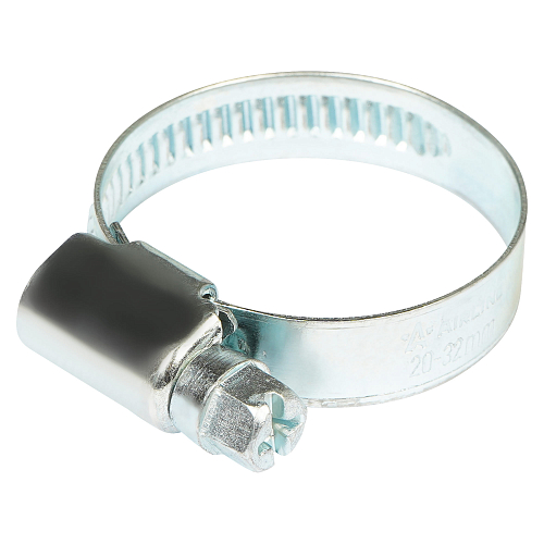 Хомут червячный 20-32/9 мм, стандарт, W1 (оцинк)