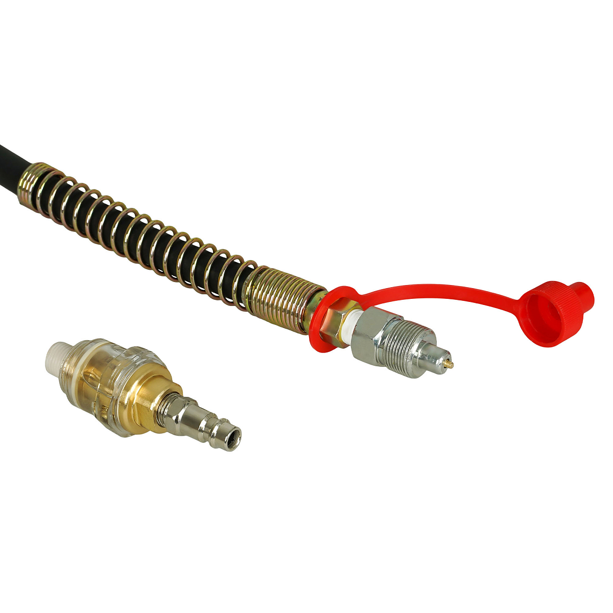 Насос пневмогидравлический 0.7л, ножной привод, шланг 1.5м