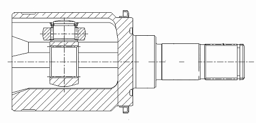 ШРУС внутренний задний левый для автомобилей Honda CR-V (99-) 2.0i AT/MT 4WD/CR-V (12-) 2.4i 4WD