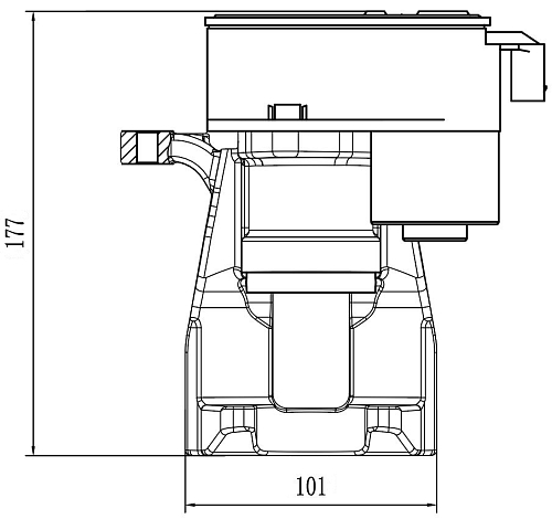 Суппорт тормозной для автомобилей Geely Emgrand (SS11) (21-) / Belgee S50 (24-) задний левый d=38мм (автомобиль с электродвигателем стояночного тормоза)