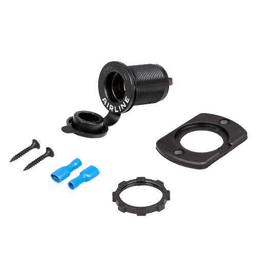 Гнездо прикуривателя встраиваемое влагозащ. 12/24В пластик (В пакете)