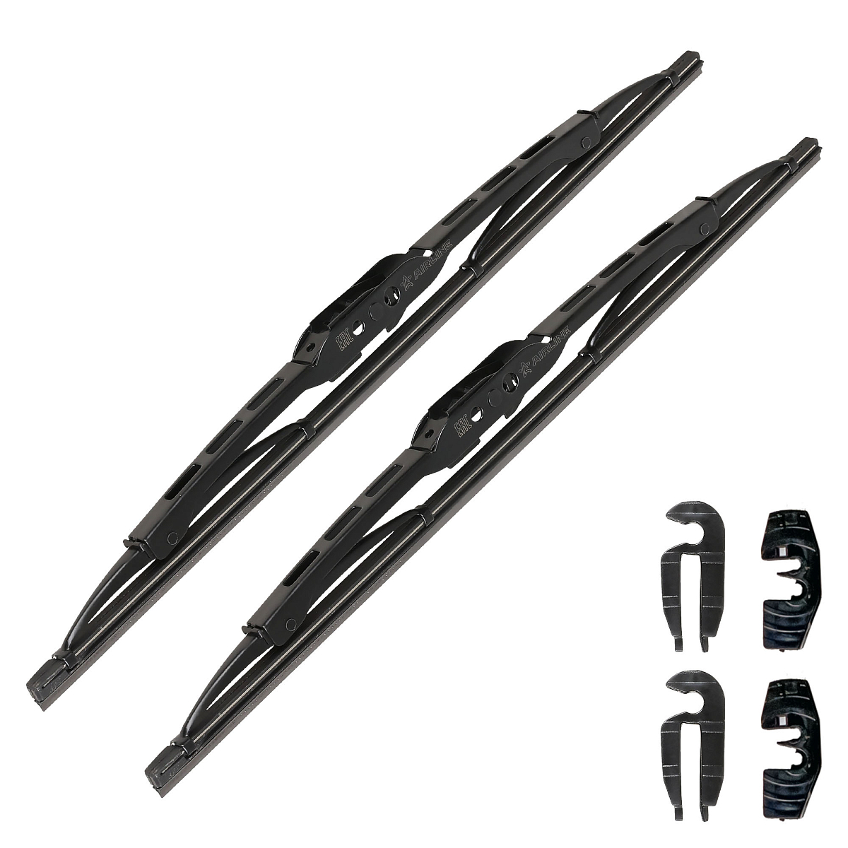 Щетки стеклооч комплект (2 штуки) 350/350мм (14"/14") каркасные с креплением "Крючок 9х3, 9х4 мм" (AWBJ002) МП-серия