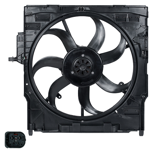 Электровентилятор охлаждения для автомобилей BMW X5 (E70) (07-)/X5 (F15-) (13-)/X6 (E71) (08-)/X6 (F16) (14-) (600W) (с кожухом)