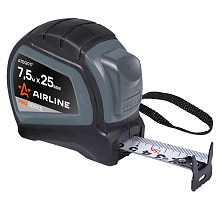 Рулетка в прорезиненном корпусе 7.5мх25мм PRO, автостоп, дв. зацеп, дв. шкала