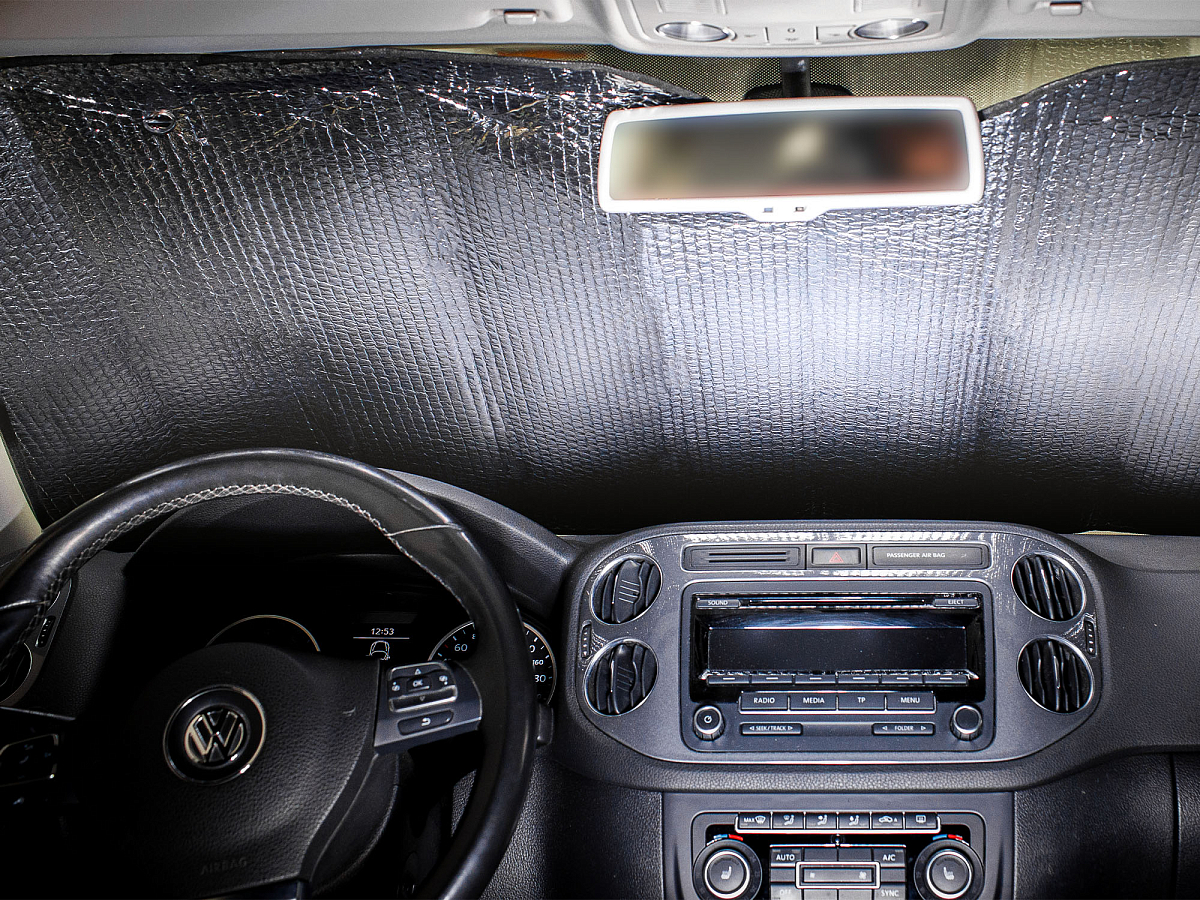 Шторка солнцезащитная 60*125см на лобовое стекло, 140г/м2, серая (60*125 см)