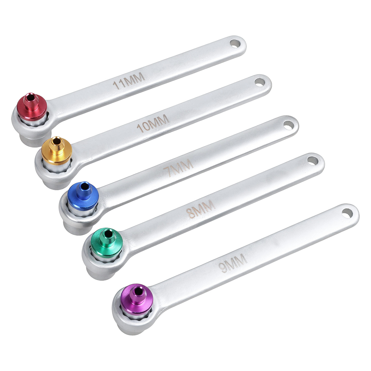 Ключи для прокачки тормозной системы, 7-11 мм, набор 6пр., кейс