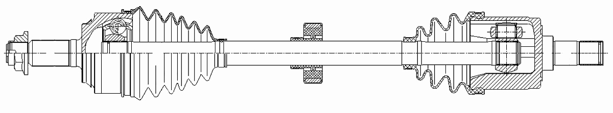 Привод левый для автомобилей Honda Accord (08-) 2.0i/2.4i 6MT