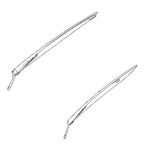 Рычаги стеклоочистителя для автомобилей Лада 2110-12 (к-т 2 шт. 475/485 мм, крюк, со спойлером)