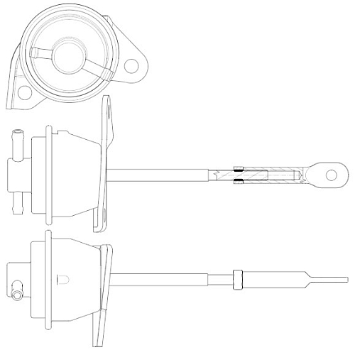 Актуатор турбокомпрессора для а/м Mazda CX-7 (07-) 2.3T (тип K0422-582)