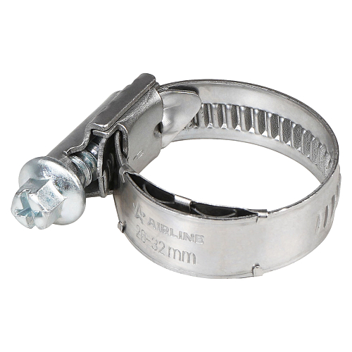 Хомут червячный 20-32/12мм с пружинной вставкой, W2 (нерж.)