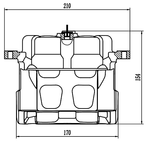 Суппорт тормозной для автомобилей Jetour X90 plus (21-) передний правый d=43мм