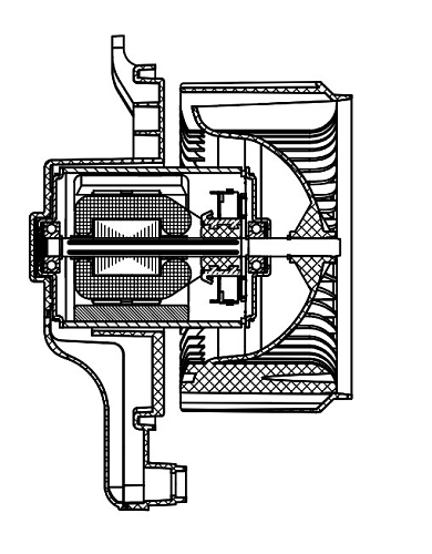 Электровентилятор отопителя для автомобилей Mitsubishi Outlander (16-)/Eclipse Cross (17-)