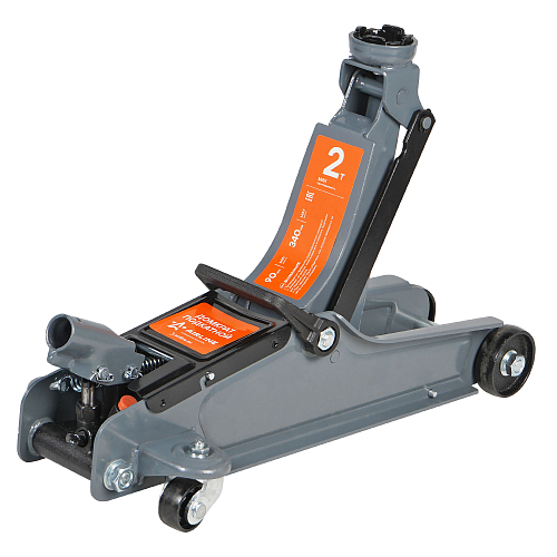 Домкрат подкатной 2т 90-340мм, низкопрофильный, кейс МП-серия