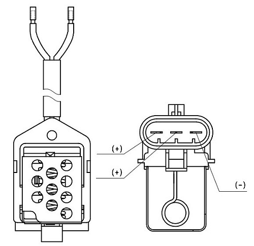 Резистор электровентилятора охлаждения для автомобилей Opel Astra H (04-)/Zafira B (05-) (ремкомплект)