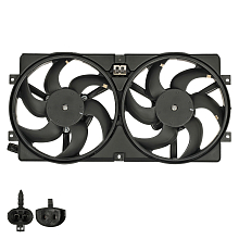 Электровентилятор охлаждения для автомобилей 2123 Chevrolet Niva (2 вент.) (с кожухом и резист.)