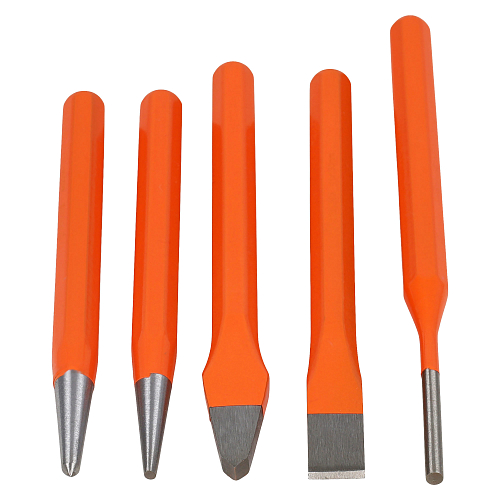 Набор ударного инструмента 5 пр.(зубило, бородок, крейцм, кернер, выколотка) сумка