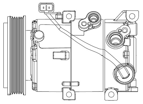 Компрессор кондиционера для автомобилей Ceed (12-)/Cerato III (13-) 1.6i