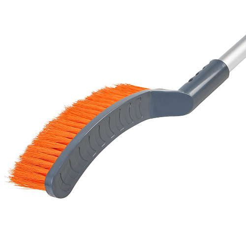 Щетка от снега и льда с телескоп. рукояткой и мягкой щетиной "Волна" + скребок (89-135см)