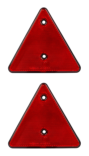 Катафот для прицепа, треугольный, красный, 152x152мм, комплект 2 шт.