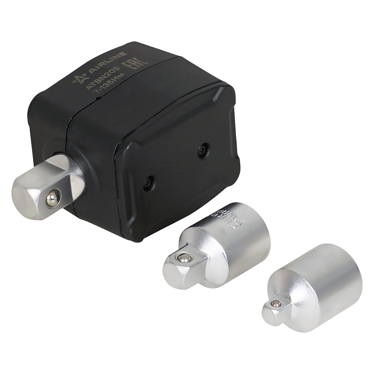 Адаптер динамометрический цифровой 1/2" 7-135Нм, с переходниками (1/4", 3/8"), кейс