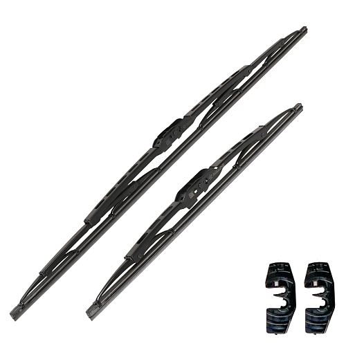 Щетки стеклооч комплект (2 штуки) 600/400мм (24"/16") каркасные с креплением "Крючок 9х3, 9х4 мм" (AWBJ008) МП-серия