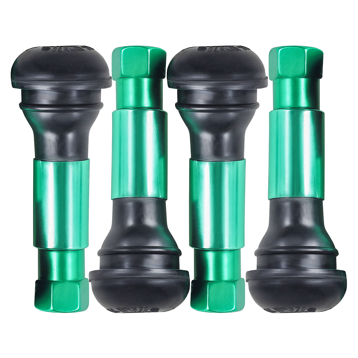 Вентиль для б/к шин TR414C c декор. колпачком, зеленый, 4 шт.