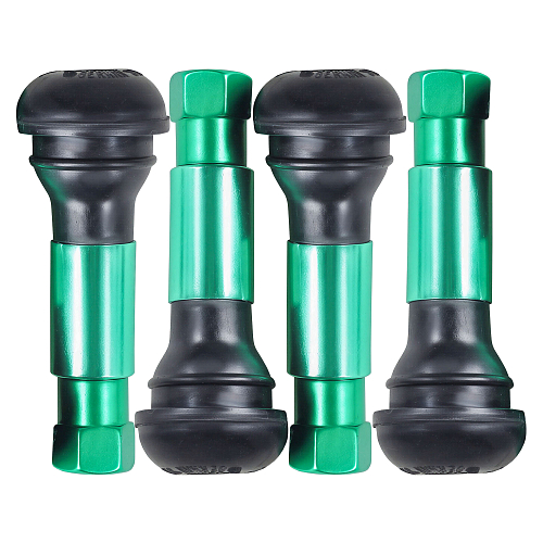 Вентиль для б/к шин TR414C c декор. колпачком, зеленый, 4 шт.