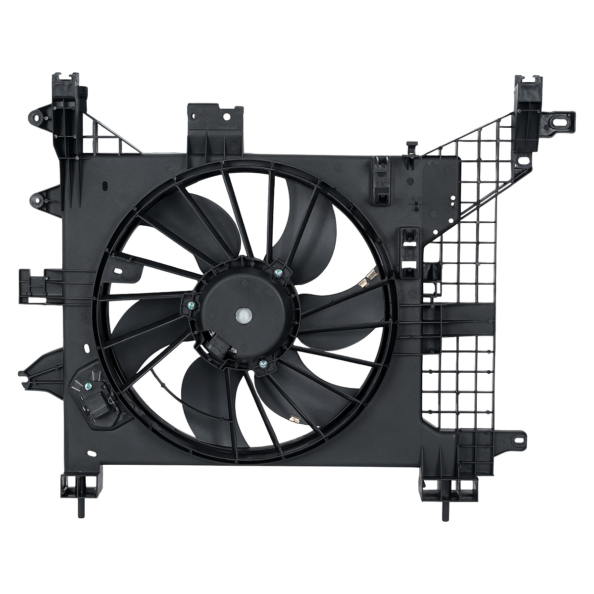 Электровентилятор охлаждения для автомобилей Duster (10-) A/C (с кожухом и резист.)