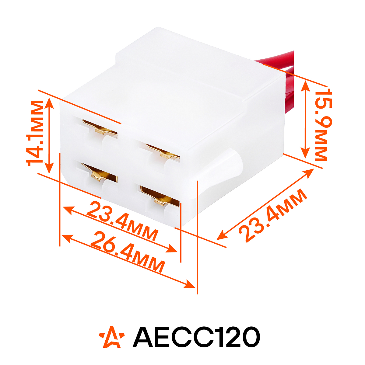 Разъём 4 pin с проводами для резистора отопителя Лада 2110-2112, Kalina, Priora