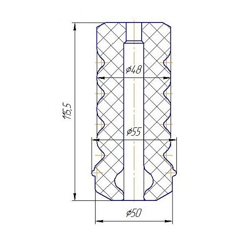 Буфер (отбойник) хода сжатия заднего амортизатора для автомобиля Лада Largus (12-)/X-Ray (15-)/Renault Logan (04-)/Duster (10-)