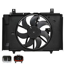 Электровентилятор охлаждения для автомобилей Nissan Juke (10-) 1.6i (с кожухом)