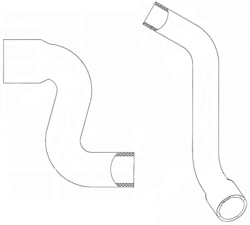 Патрубки охл. для а/м ГАЗон Next с дв. ЯМЗ-5344 Е-4 (силикон, кмпл., 2 шт.)