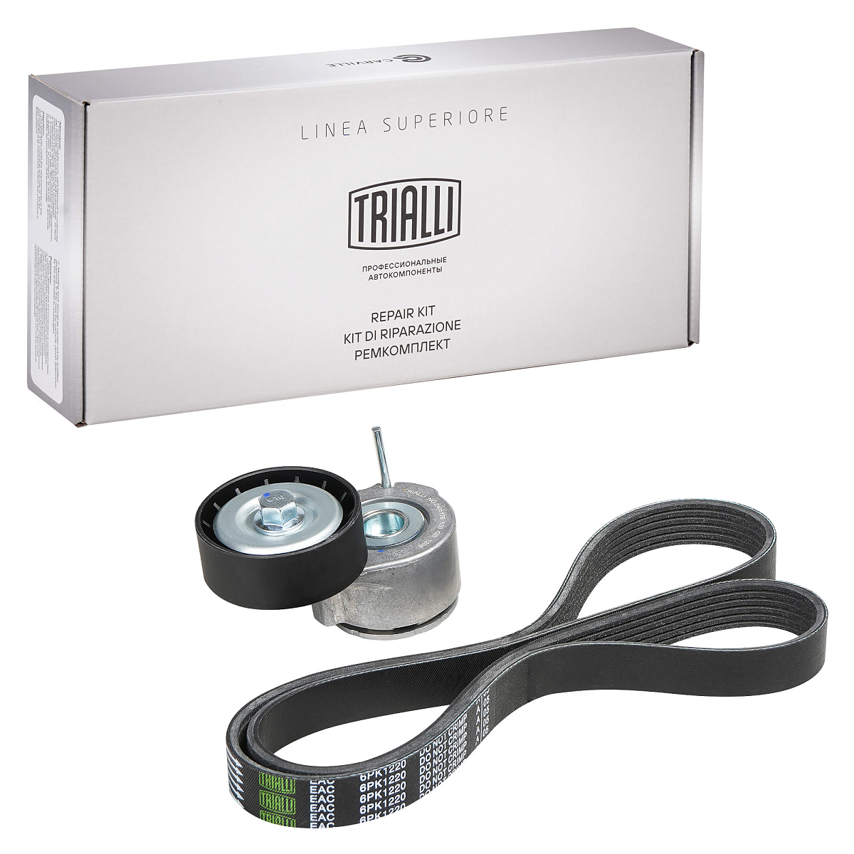 Ремкомплект привода для автомобилей ГАЗ/УАЗ (ЗМЗ-405/409 E-2,3, УМЗ-4216) без ГУР (6PK1220 + натяжитель)