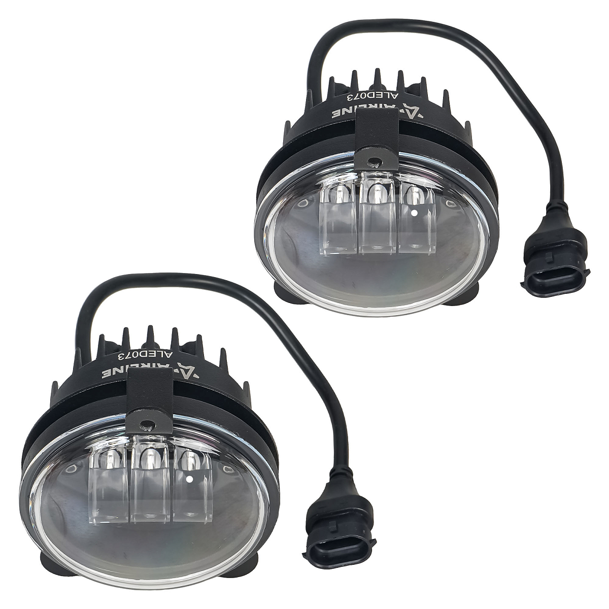 Фары противотуманные светодиодные для ГАЗ Бизнес, Соболь, 32Вт (16Вт x 2), H11, Белый, D-90мм, 3 крепления, комплект 2 шт.