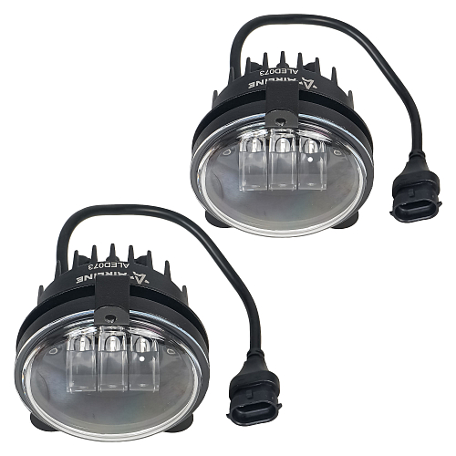 Фары противотуманные светодиодные для ГАЗ Бизнес, Соболь, 32Вт (16Вт x 2), H11, Белый, D-90мм, 3 крепления, комплект 2 шт.