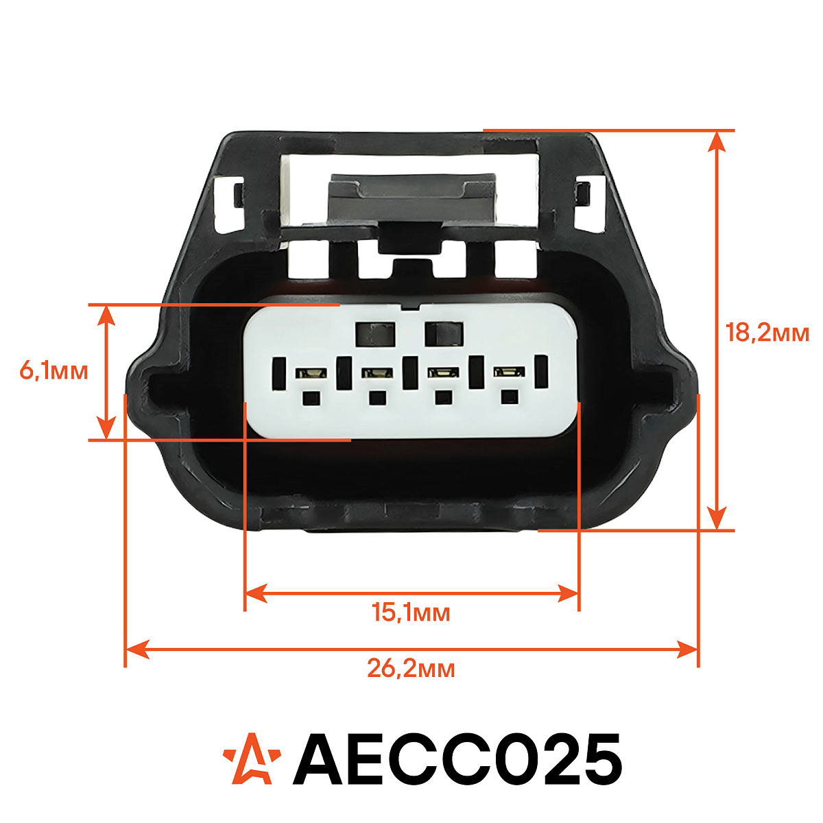 Разъём 4 pin с проводами для датчика кислорода Лада, Renault
