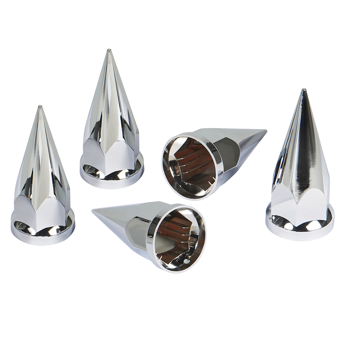 Колпачки на колесные болты/гайки 32 мм, пики, хром, 20 шт.