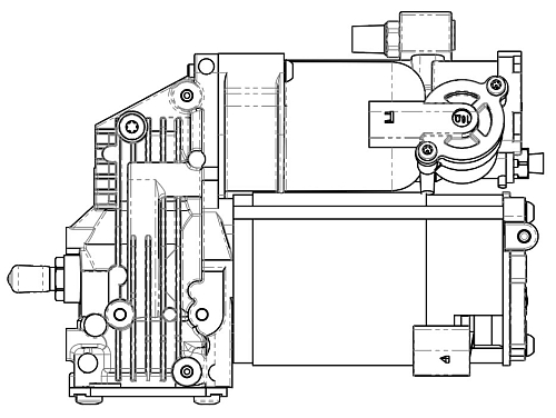 Компрессор пневмоподвески для а/м Land Rover Range Rover IV (12-) 3.0d/4.4d