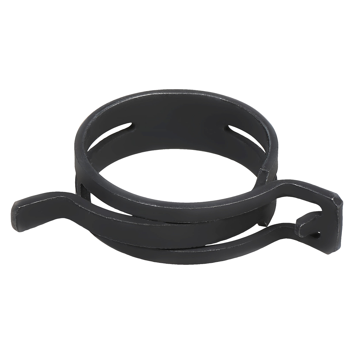 Хомут пружинный 36 (32,5-39/12мм), мин.35мм, самозажимной, хром-цинк(dacromet),черный