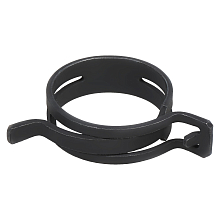Хомут пружинный 36 (32,5-39/12мм), мин.35мм, самозажимной, хром-цинк(dacromet),черный