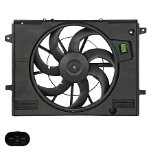 Электровентилятор охлаждения для автомобилей Changan UNI-T (20-) 1.5T (с кожухом)
