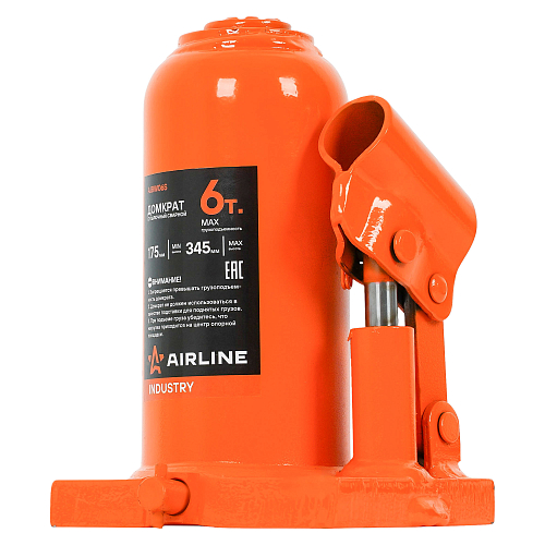 Домкрат бутылочный сварной 6т 175-345мм INDUSTRY