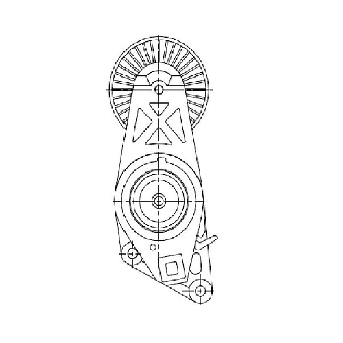 Ролик приводного ремня для автомобилей Peugeot 306 (93-) 1.8i/2.0i [XU] А/С+ c ГУР (с натяжным механизмом)