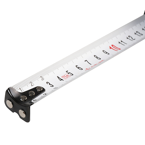 Рулетка в прорезиненном корпусе 7.5мх25мм, автостоп, магнитный зацеп