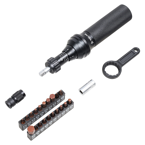 Отвертка динамометрическая 1/4" 2-8Нм, с битами 23 пр. (PH, HEX, TORX), кейс